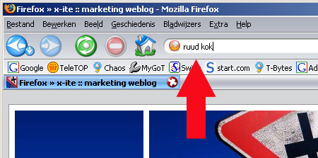 zoeken in Firefox adresbalk zoeken in Firefox adresbalk