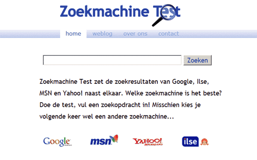 Zoekmachine Test